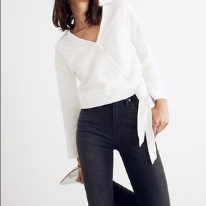 NWT Madewell Texture & Thread Wrap Top